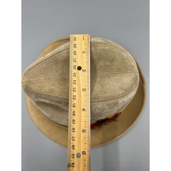 DOBBS VTG Fifth Avenue Trilby Hat Men's 6 7/8 Small Tan Beige‎ Suede Fedora. NOS - Picture 12 of 16